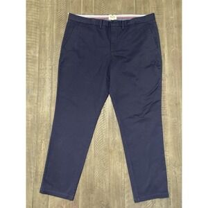 Perk Slim‎ Fit Stretch Chino Pants in Blue Mens 42x32